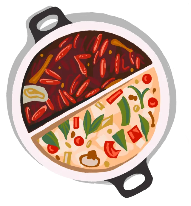 BookNoFees: Restaurante – Chili & Pepper Hot Pot – Vienna – Guisado de pimenta e pimentão, foto 2